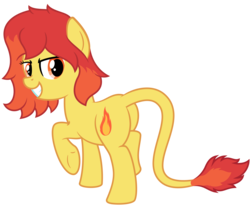 Size: 4688x3906 | Tagged: safe, artist:besttubahorse, oc, oc only, oc:flamespitter, pony, female, leonine tail, looking back, simple background, solo, transparent background, vector