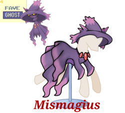 Size: 733x660 | Tagged: safe, artist:ask-nora-the-alicorn, artist:catscat111, artist:catscat112, mismagius, clothes, dress, mannequin, mlp fashion, pokémon, simple background, transparent background