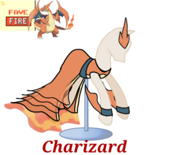 Size: 733x660 | Tagged: safe, artist:ask-nora-the-alicorn, artist:catscat111, artist:catscat112, charizard, clothes, dress, mannequin, mega charizard y, mlp fashion, pokémon, simple background, transparent background