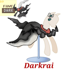 Size: 733x660 | Tagged: safe, artist:ask-nora-the-alicorn, artist:catscat111, artist:catscat112, darkrai, clothes, dress, mannequin, mlp fashion, pokémon, simple background, transparent background