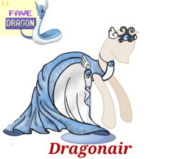 Size: 733x660 | Tagged: safe, artist:ask-nora-the-alicorn, artist:catscat111, artist:catscat112, dragonair, clothes, dress, jewelry, mannequin, mlp fashion, pokémon, simple background, tiara, transparent background