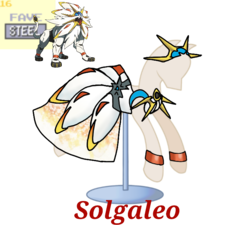 Size: 733x660 | Tagged: safe, artist:ask-nora-the-alicorn, artist:catscat111, artist:catscat112, solgaleo, clothes, dress, mannequin, mlp fashion, pokémon, simple background, transparent background