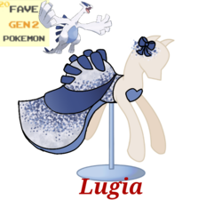 Size: 733x660 | Tagged: safe, artist:ask-nora-the-alicorn, artist:catscat111, artist:catscat112, lugia, clothes, dress, mannequin, mlp fashion, pokémon, simple background, transparent background