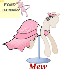 Size: 733x660 | Tagged: safe, artist:ask-nora-the-alicorn, artist:catscat111, artist:catscat112, mew, clothes, dress, mannequin, mlp fashion, pokémon, simple background, transparent background