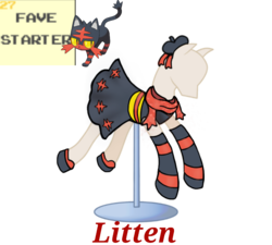 Size: 733x660 | Tagged: safe, artist:ask-nora-the-alicorn, artist:catscat111, artist:catscat112, litten, clothes, dress, mannequin, mlp fashion, pokémon, simple background, transparent background