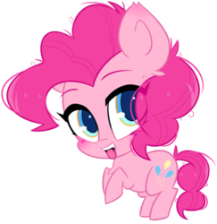 Size: 645x663 | Tagged: safe, artist:riouku, pinkie pie, earth pony, pony, g4, :p, chibi, cute, diapinkes, female, giant head, mare, silly, silly pony, simple background, smiling, solo, tongue out, transparent background