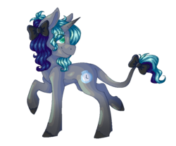 Size: 750x625 | Tagged: safe, artist:person8149, oc, oc only, oc:tempus, pony, unicorn, bow, female, hair bow, mare, pixel art, simple background, solo, tail bow, transparent background