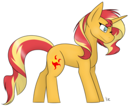 Size: 819x679 | Tagged: safe, artist:yourbestnightmaree, sunset shimmer, pony, unicorn, g4, female, simple background, solo, transparent background