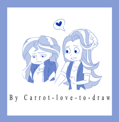 Size: 848x868 | Tagged: safe, artist:carrot-love-to-draw, starlight glimmer, sunset shimmer, human, equestria girls, g4, female, heart, lesbian, ship:shimmerglimmer, shipping