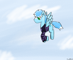 Size: 1200x1000 | Tagged: safe, artist:icy wind, oc, oc only, oc:icy wind, pegasus, pony, colt, flying, male, solo