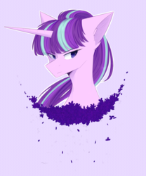 Size: 2500x3000 | Tagged: safe, artist:cupofvanillatea, starlight glimmer, pony, g4, alternate hairstyle, bust, female, high res, portrait, solo