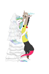 Size: 4903x7327 | Tagged: safe, discord, princess celestia, g4, absurd resolution, anchors aweigh (film), clothes, dress, female, male, ship:dislestia, shipping, simple background, straight, transparent background, wedding dress, wedding veil
