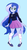 Size: 1740x3264 | Tagged: safe, artist:iyoungsavage, princess luna, vice principal luna, equestria girls, g4, blue background, clothes, cute, female, long hair, looking at you, lunabetes, moe, shoes, simple background, skirt, socks, solo, younger