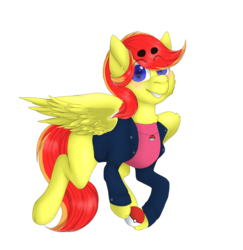Size: 2078x2136 | Tagged: safe, artist:melpone, oc, oc only, oc:jessica pedley, pegasus, pony, clothes, female, high res, jacket, mare, simple background, solo, transparent background