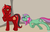 Size: 1224x792 | Tagged: safe, artist:edgarkingmaker, oc, oc only, oc:cherrystripe, oc:eight star, pony, unicorn, female, male, silly