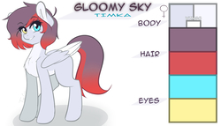 Size: 7000x4000 | Tagged: safe, artist:yuozka, oc, oc only, oc:gloomy sky, pegasus, pony, female, mare, solo