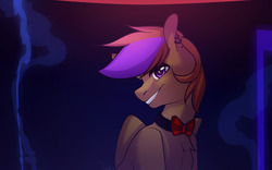 Size: 1280x800 | Tagged: safe, artist:yuozka, oc, oc only, pegasus, pony, bowtie, male, solo, stallion