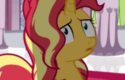 Size: 558x358 | Tagged: safe, screencap, sunset shimmer, pony, unicorn, equestria girls, equestria girls specials, g4, my little pony equestria girls: better together, my little pony equestria girls: forgotten friendship, animated, eyes, female