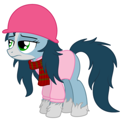 Size: 1700x1700 | Tagged: safe, artist:peternators, oc, oc only, oc:mad munchkin, pony, analysis anarchy, clothes, female, mad munchkin is not amused, scarf, simple background, soldier, soldier (tf2), solo, team fortress 2, transparent background, unamused