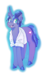 Size: 541x900 | Tagged: safe, artist:skel0sbadlands, oc, oc only, pony, unicorn, clothes, cutie mark, doctor, female, mare, smiling, solo