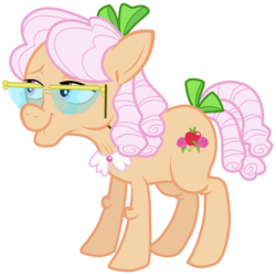Size: 7000x7000 | Tagged: safe, artist:tardifice, apple rose, earth pony, pony, apple family reunion, g4, absurd resolution, female, glasses, mare, simple background, smiling, solo, transparent background, vector