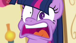 Size: 1280x720 | Tagged: safe, screencap, twilight sparkle, alicorn, pony, g4, party pooped, faic, freaking out, lamp, open mouth, panic, twilight sparkle (alicorn), twilighting