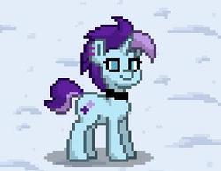 Size: 315x244 | Tagged: safe, oc, oc only, oc:minerva, pony, unicorn, pony town, snow, solo