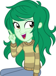 Size: 7000x9470 | Tagged: safe, artist:luckreza8, wallflower blush, equestria girls, equestria girls series, forgotten friendship, g4, absurd resolution, clothes, female, fgsfds, freckles, jeans, pants, simple background, sitting, solo, transparent background, vector