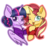 Size: 1153x1200 | Tagged: safe, artist:chautung, sunset shimmer, twilight sparkle, alicorn, pony, unicorn, g4, alternate clothes, alternate hairstyle, cute, female, lesbian, looking at you, one eye closed, shimmerbetes, ship:sunsetsparkle, shipping, simple background, smiling, tongue out, transparent background, twiabetes, twilight sparkle (alicorn), wink