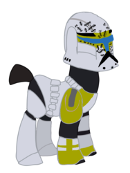 Size: 768x1024 | Tagged: safe, pony, armor, clone trooper, clone wars, fan made, helmet, male, ponified, republic commando, simple background, solo, stallion, star wars, white background