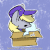 Size: 1000x1000 | Tagged: safe, artist:itsalwayspony, derpy hooves, pegasus, pony, g4, animated, box, bubble wrap, cardboard box, cute, derpabetes, ear fluff, female, hat, mailmare, mare, onomatopoeia, pony in a box, silly, silly pony, solo, sound effects, wings