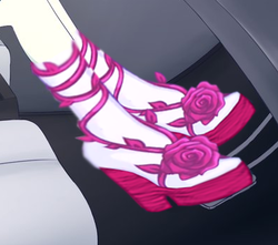 Size: 393x348 | Tagged: safe, artist:riouku, edit, rarity, equestria girls, g4, cropped, driving, feet, pedal, platform shoes, sandals