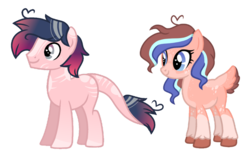Size: 1024x647 | Tagged: safe, artist:chococakebabe, oc, oc only, earth pony, pony, augmented tail, base used, deer tail, female, male, mare, simple background, stallion, transparent background