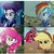 Size: 554x554 | Tagged: safe, artist:marshmallowbab, edit, applejack, pinkie pie, rainbow dash, rarity, equestria girls, g4, my little pony: friendship is magic, the cutie re-mark, alternate timeline, apocalypse dash, applecalypsejack, chrysalis resistance timeline, crystal war timeline, dystopia, equestria girls interpretation, night maid rarity, nightmare takeover timeline, scene interpretation, torn ear, tribal pie