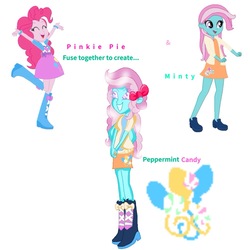 Size: 1000x1000 | Tagged: safe, artist:doraeartdreams-aspy, minty, pinkie pie, equestria girls, g3, g4, equestria girls style, equestria girls-ified, fusion, g3 to equestria girls, generation leap