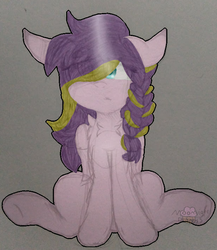 Size: 616x709 | Tagged: safe, artist:thatonefluffs, oc, oc only, pegasus, pony, female, mare, sitting, solo