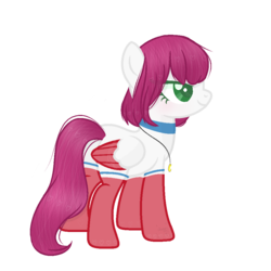 Size: 1000x1000 | Tagged: safe, artist:alegynutella, oc, oc only, pegasus, pony, clothes, female, mare, simple background, socks, solo, transparent background, two toned wings