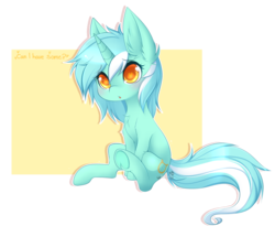Size: 1024x839 | Tagged: safe, artist:teranen, lyra heartstrings, pony, unicorn, g4, blushing, chest fluff, colored pupils, cute, dialogue, ear fluff, female, heart, heart eyes, looking at you, lyrabetes, mare, sitting, solo, underhoof, wingding eyes