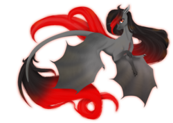 Size: 1024x724 | Tagged: safe, artist:oneiria-fylakas, oc, oc only, alicorn, bat pony, bat pony alicorn, pony, female, mare, simple background, solo, transparent background