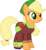 Size: 1000x1090 | Tagged: safe, artist:cloudy glow, applejack, earth pony, pony, equestria girls specials, g4, my little pony equestria girls: movie magic, clothes, equestria girls outfit, equestria girls ponified, female, freckles, mare, ponified, simple background, smiling, solo, trace, transparent background, vector, vector trace