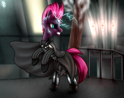 Size: 1650x1300 | Tagged: safe, artist:6editor9, tempest shadow, pony, unicorn, g4, my little pony: the movie, broken horn, crossover, darth vader, female, horn, mare, rearing, solo, star wars