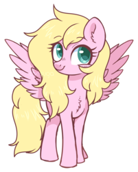 Size: 2043x2538 | Tagged: safe, artist:hawthornss, oc, oc only, oc:star fall, pegasus, pony, chest fluff, cute, ear fluff, high res, looking at you, simple background, smiling, solo, transparent background
