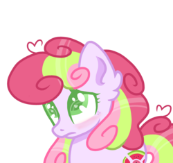 Size: 1939x1824 | Tagged: safe, artist:chococakebabe, oc, oc only, oc:melon stride, earth pony, pony, blushing, female, mare, simple background, solo, transparent background