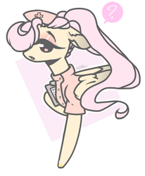 Size: 542x658 | Tagged: safe, artist:harusocoma, fluttershy, pony, g4, female, nurse outfit, solo