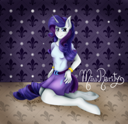 Size: 2697x2600 | Tagged: safe, artist:shamy-crist, rarity, anthro, unguligrade anthro, g4, clothes, equestria girls outfit, female, high res, solo