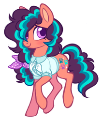 Size: 358x424 | Tagged: safe, artist:softserendipity, oc, oc only, oc:lionheart, earth pony, pony, clothes, female, mare, shirt, simple background, solo, white background