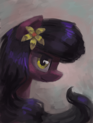 Size: 1200x1600 | Tagged: safe, artist:fahu, oc, oc only, oc:messy, pony, flower, flower in hair, solo