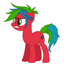 Size: 6208x5697 | Tagged: safe, artist:aborrozakale, oc, oc only, oc:emerald shade, earth pony, pony, g4, absurd resolution, alternate design, angry, blind eye, female, mare, scar, simple background, solo, transparent background, vector