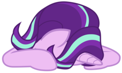 Size: 11600x7000 | Tagged: safe, artist:tardifice, starlight glimmer, pony, unicorn, g4, absurd resolution, facedesk, female, simple background, solo, transparent background, vector