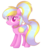 Size: 1720x1984 | Tagged: safe, artist:poppyglowest, oc, oc only, oc:cloudy sunshine, pegasus, pony, colored wings, female, heterochromia, mare, multicolored wings, ponytail, simple background, solo, transparent background, two toned wings